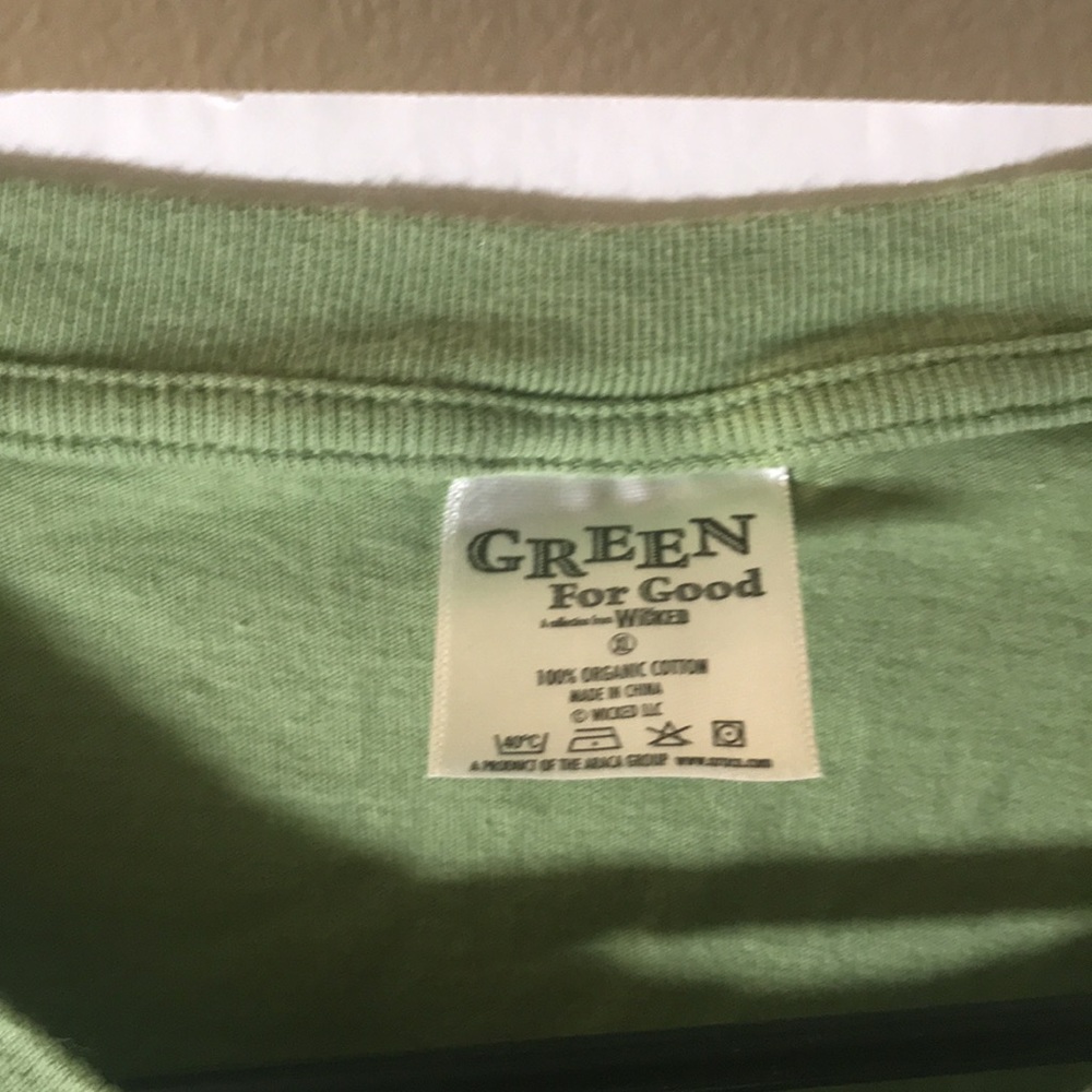 Wicked top size xl short sleeve t shirt Green for good - Picture 2 of 5